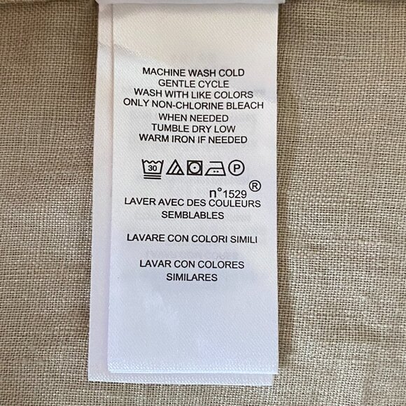 Ralph Lauren 100% Linen Shirt Dress Khaki Midi Safari Old Money Logo Buttons - Picture 11 of 11